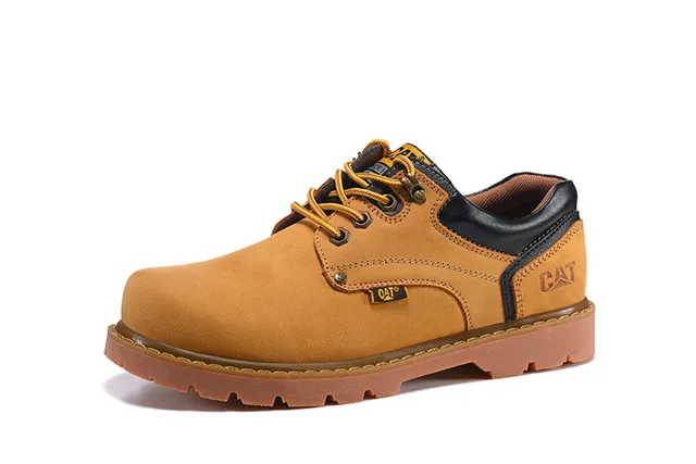CAT Brown Black Lace-Up Rugged Work Boots 6