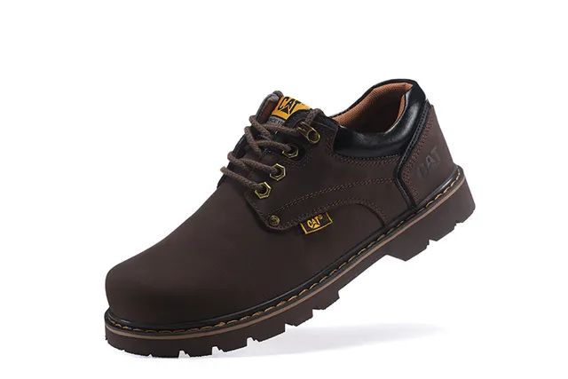 CAT Brown Black Lace-Up Rugged Work Boots 11