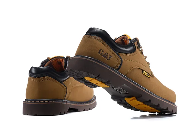 CAT Brown Black Lace-Up Rugged Work Boots 16
