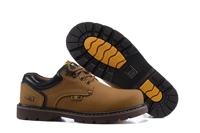 CAT Brown Black Lace-Up Rugged Work Boots 17