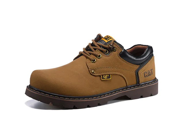 CAT Brown Black Lace-Up Rugged Work Boots 20