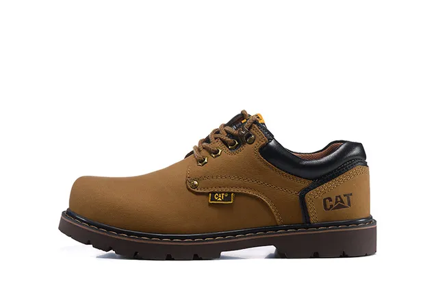 CAT Brown Black Lace-Up Rugged Work Boots 21