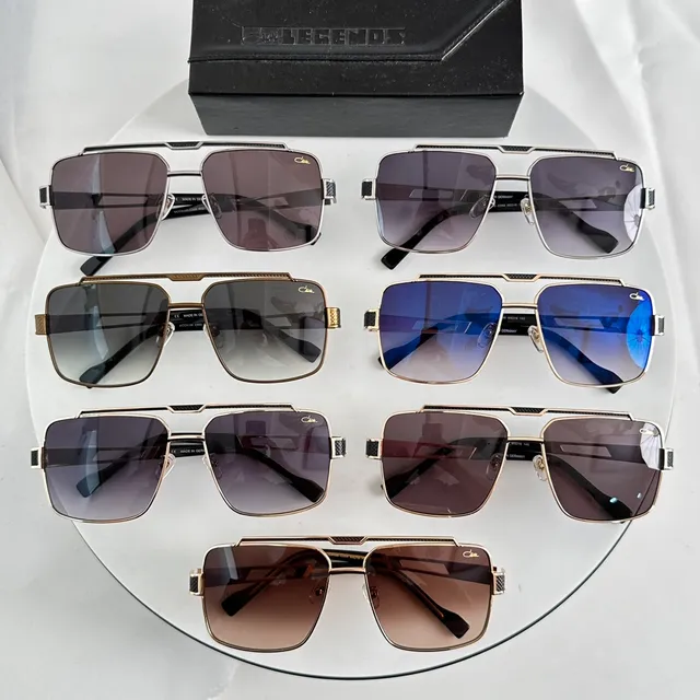 Cazal Black Gold Metal-and-Acetate Frame Gradient Tinted Lenses Sunglasses 2