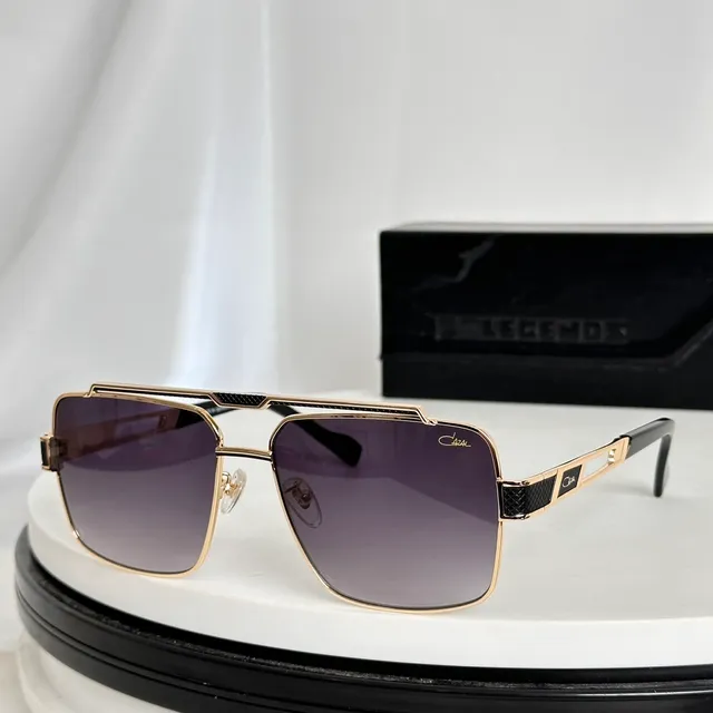 Cazal Black Gold Metal-and-Acetate Frame Gradient Tinted Lenses Sunglasses 4