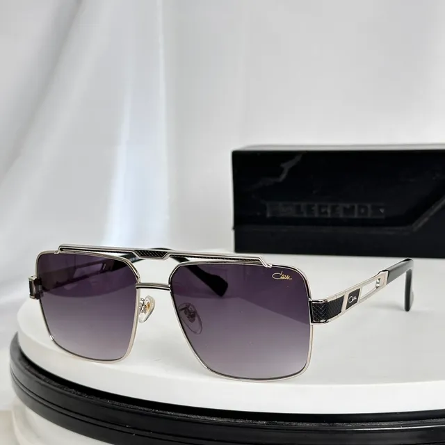 Cazal Black Gold Metal-and-Acetate Frame Gradient Tinted Lenses Sunglasses 6
