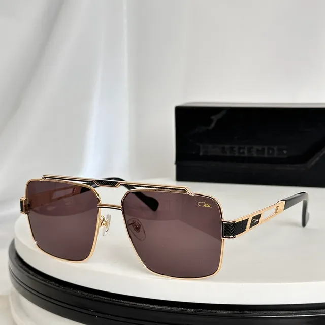 Cazal Black Gold Metal-and-Acetate Frame Gradient Tinted Lenses Sunglasses 9