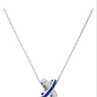 CHAUMET ربط متشابكة X قلادة الماس والياقوت