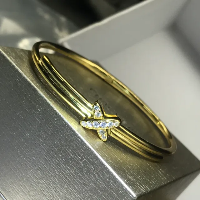 CHAUMET Liens X Motif Pavé Diamond Three-Tone Gold Bracelets 2