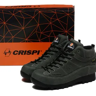 CRISPI Olive Green Lace-Up Hiking Boots