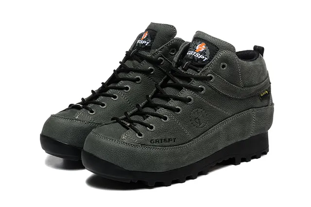 CRISPI Botas de trekking verde oliva com cadarços 4