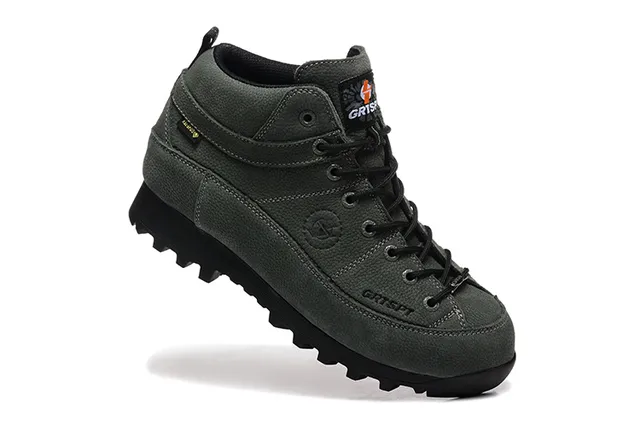 CRISPI Botas de trekking verde oliva com cadarços 5