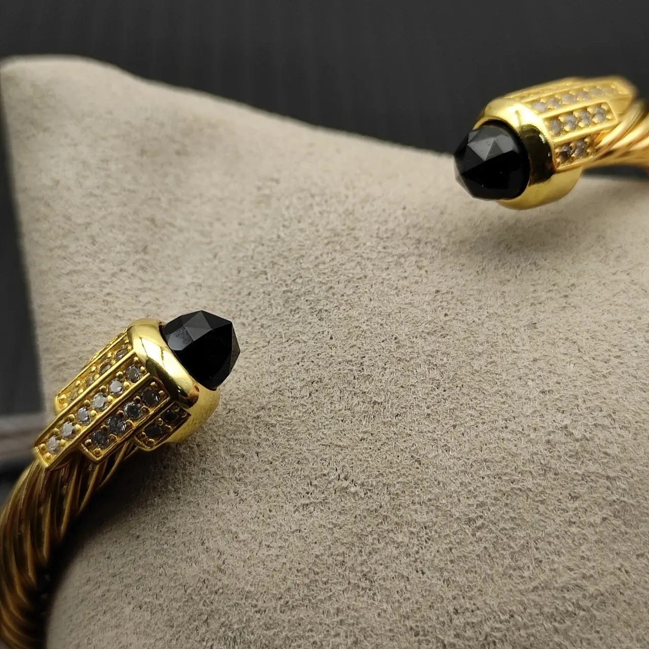 David Yurman Cable Bracelet Gold Black Twisted Bracelet 5