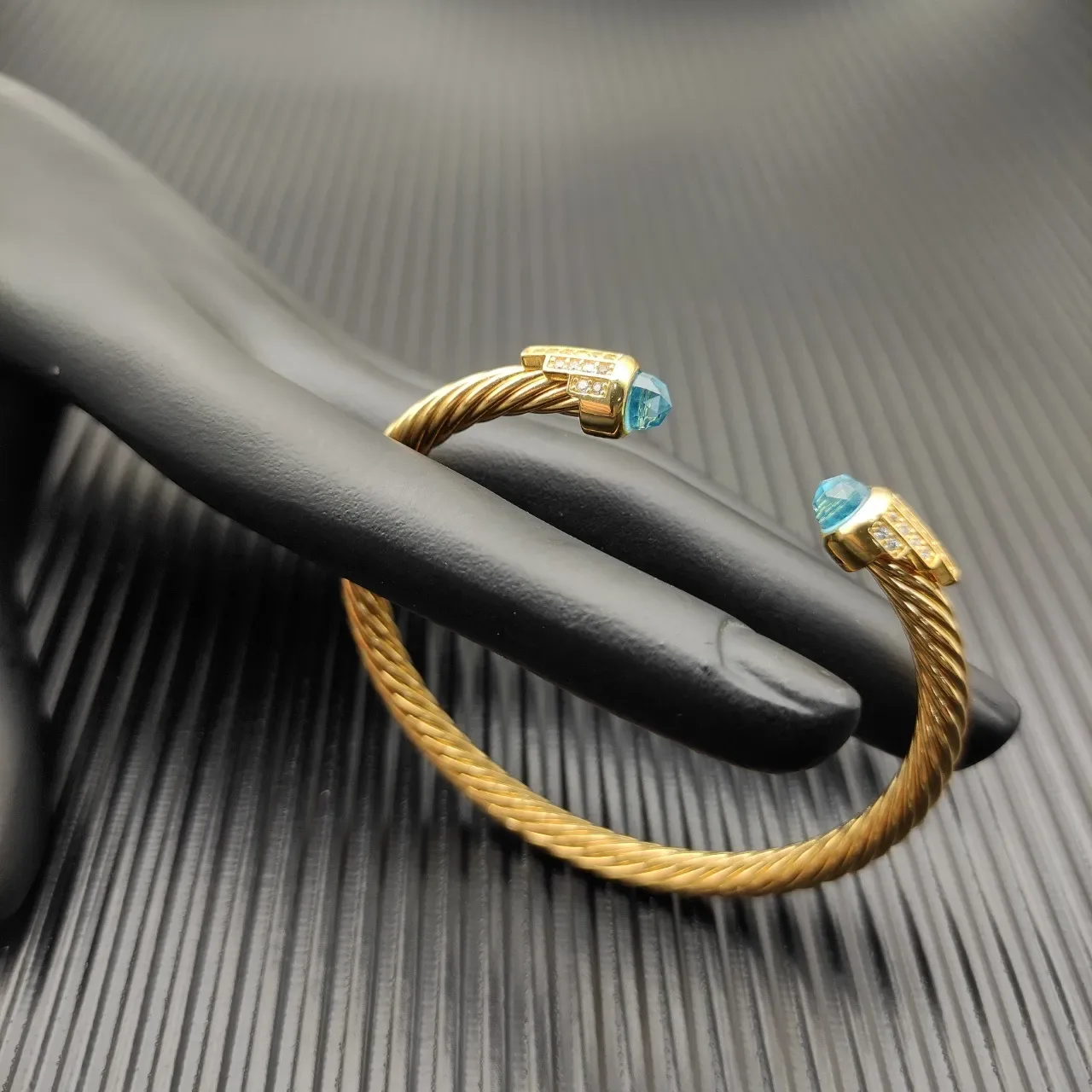 David Yurman Cable Classics Gemstone-Terminal Gold-Tone Bracelet 4