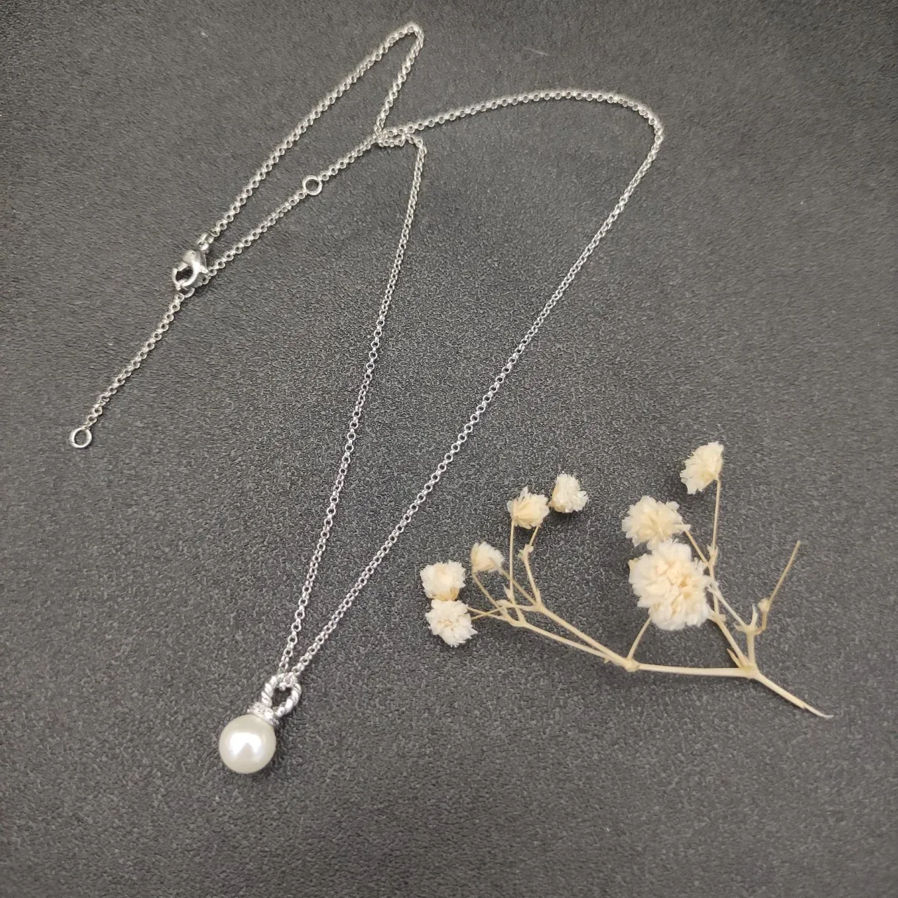 David Yurman Cable Collectibles Silver White Bail Single Pearl Necklace 4