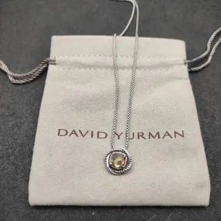 David Yurman Cable Collection قلادة دائرية من حجر العنبر