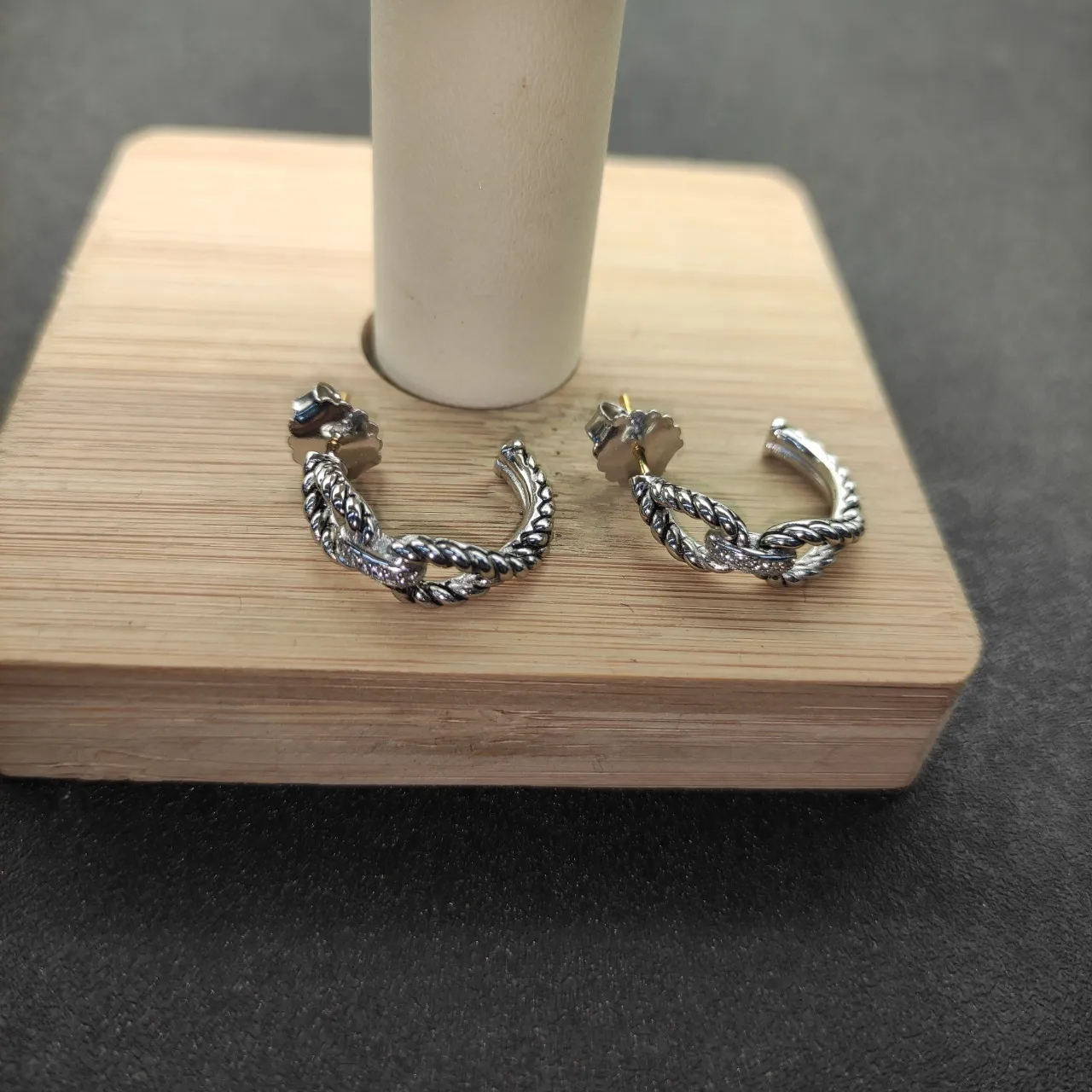 David Yurman Twisted Rope Cable Hoop Earrings 3