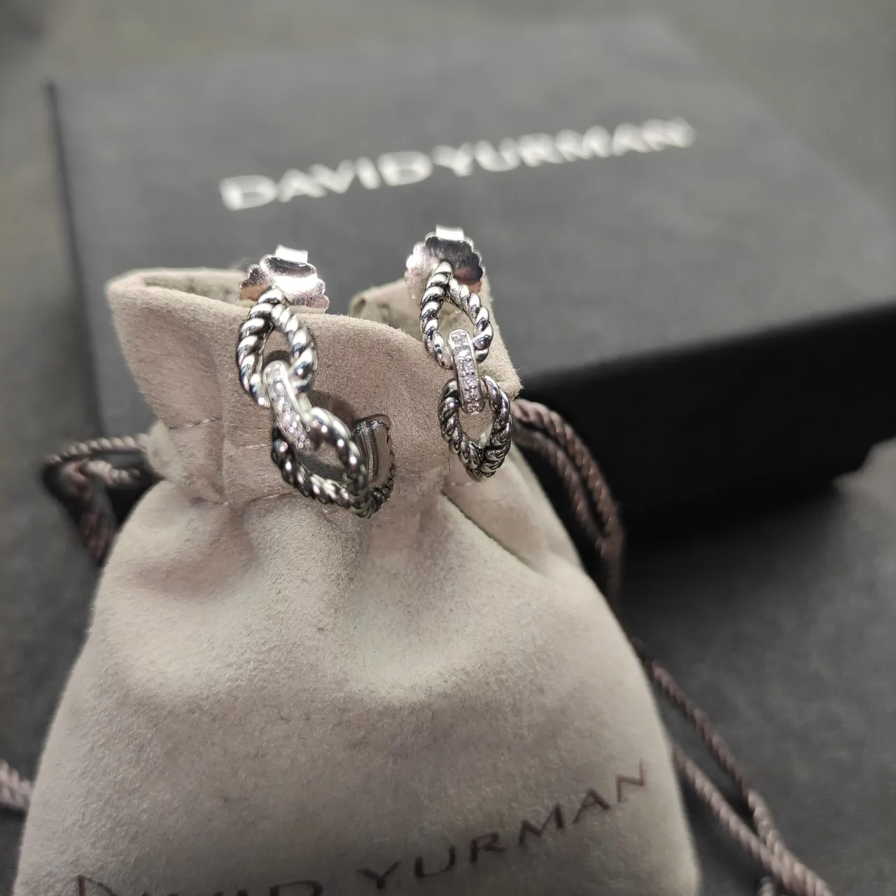 David Yurman Twisted Rope Cable Hoop Earrings 4