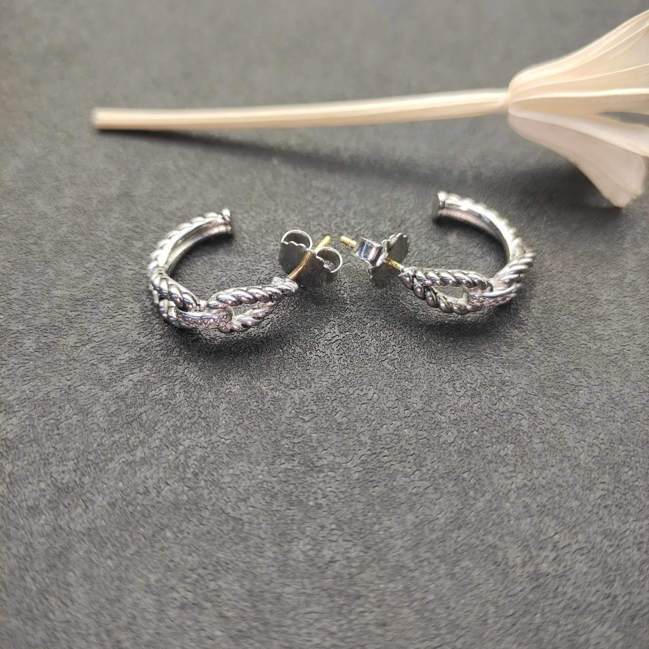 David Yurman Twisted Rope Cable Hoop Earrings 7
