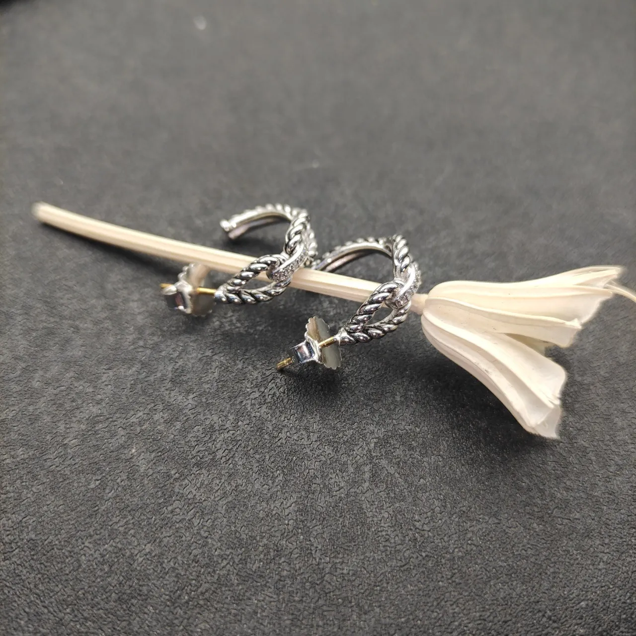 David Yurman Twisted Rope Cable Hoop Earrings 8