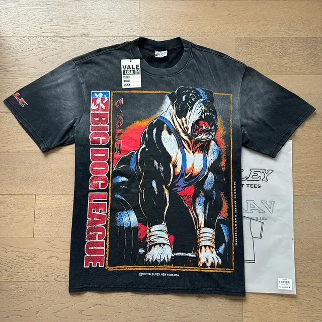 Distressed Acid-Wash Graphic Print T-Shirt 3