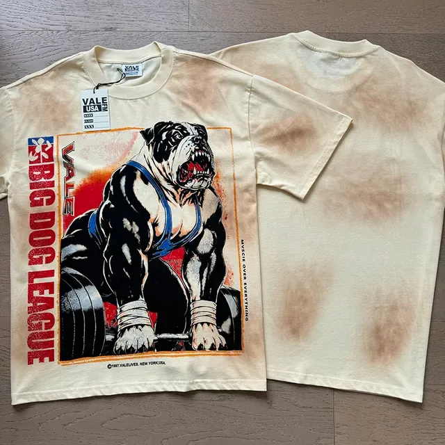 Distressed Acid-Wash Graphic Print T-Shirt 6