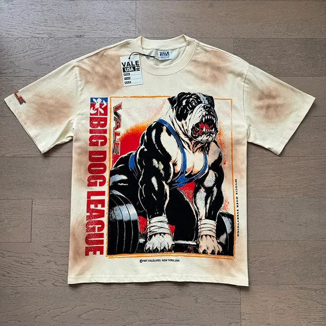 Distressed Acid-Wash Graphic Print T-Shirt 7