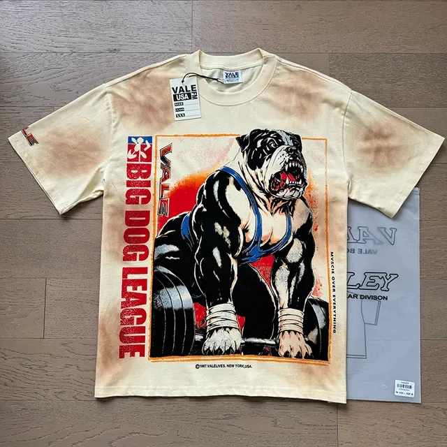 Distressed Acid-Wash Graphic Print T-Shirt 8