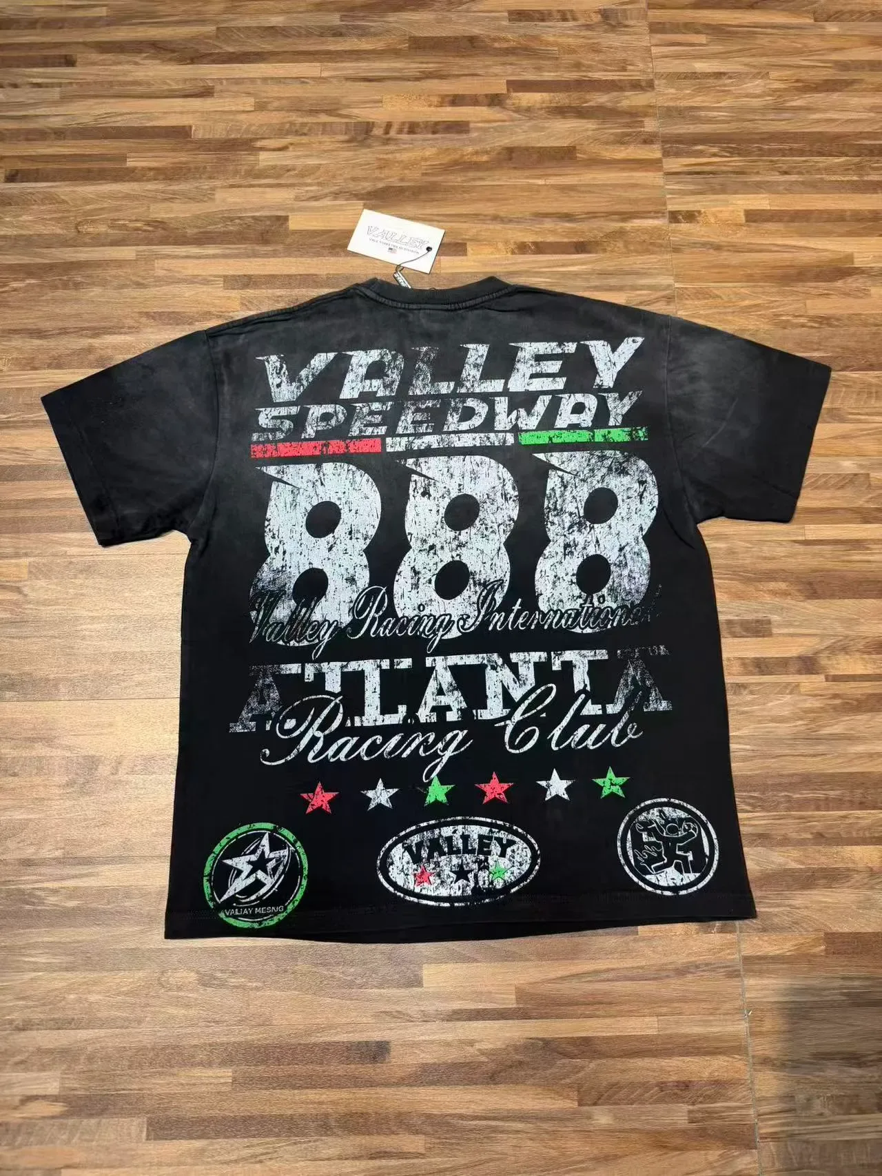 Distressed Racing Helmet Graphic T-Shirt 10