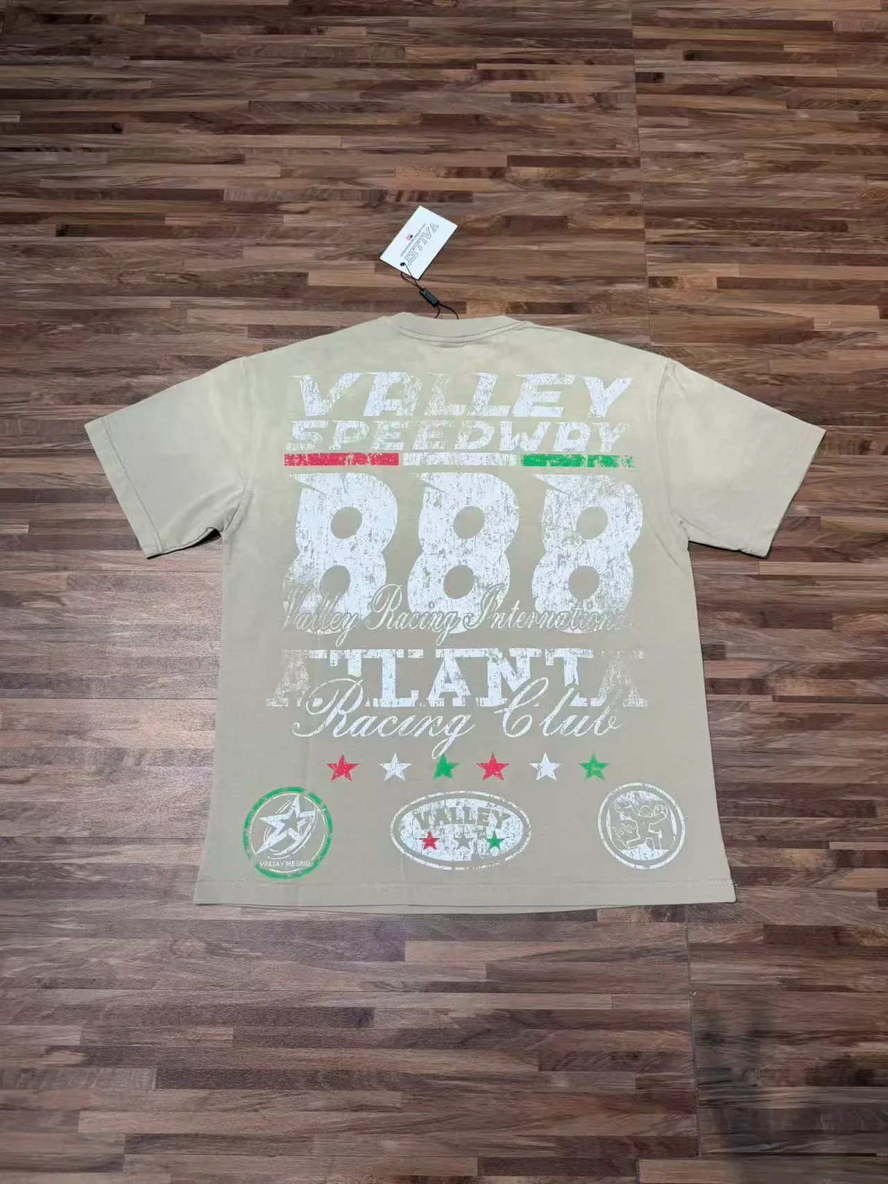 Distressed Racing Helmet Graphic T-Shirt 13