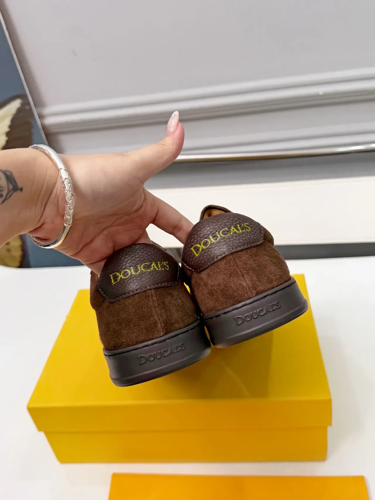 Doucal's Brown Suede Low-Top Lace-Up Lifestyle Sneakers 3