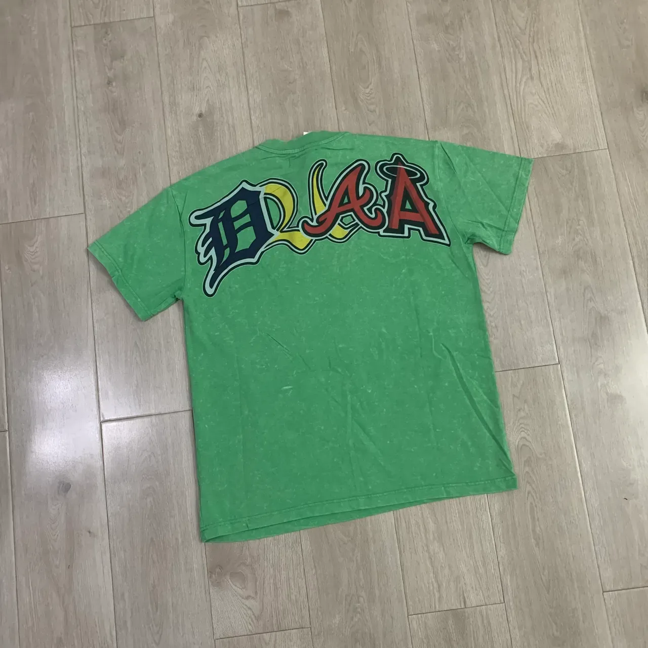 Duaa Green Multicolor Graphic Print Heather T-Shirt 3