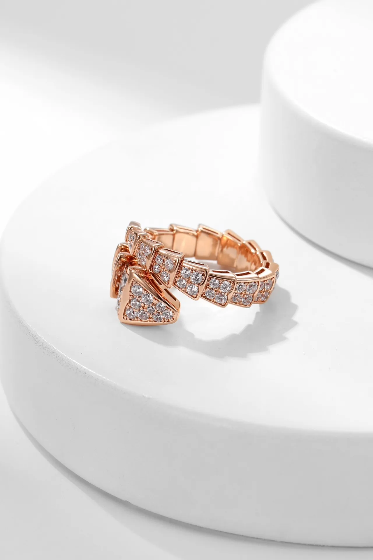 Dual-Tone Geometric Pavé-Set Sculptural Earrings 3