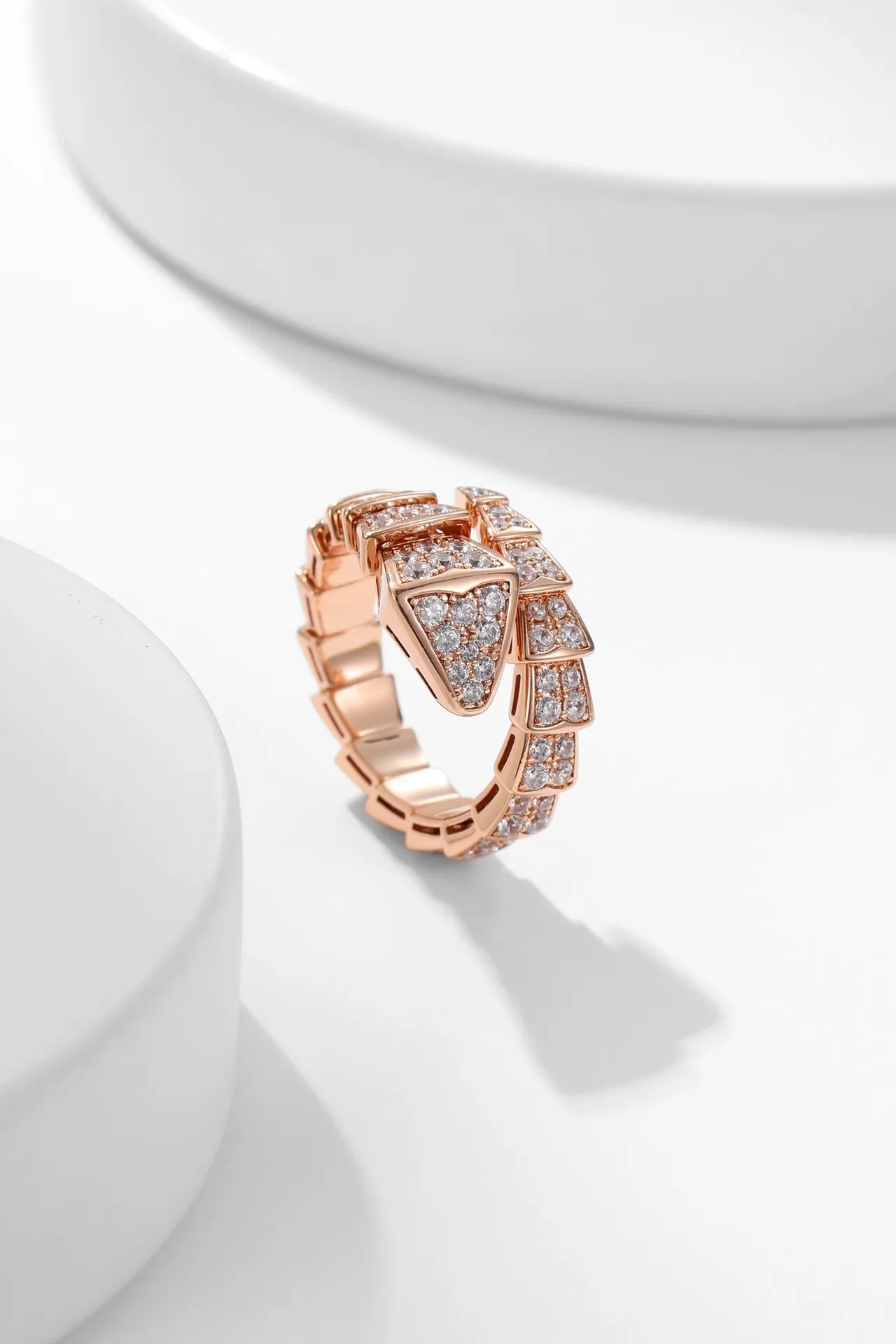 Dual-Tone Geometric Pavé-Set Sculptural Earrings 6