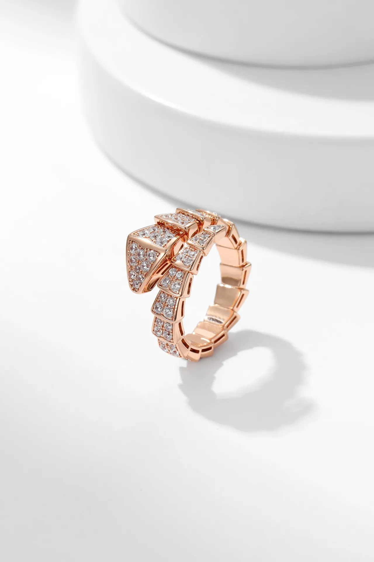 Dual-Tone Geometric Pavé-Set Sculptural Earrings 9