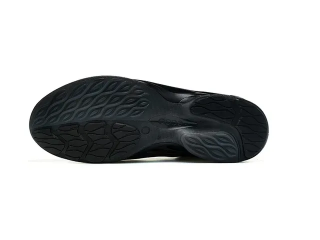 ECCO BIOM Black Green Perforated Leather Upper Minimalist Cushioned Sole Lifestyle Sneakers 5