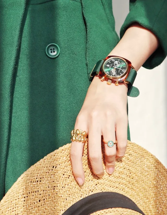 Emerald Green Structured Wool-Like Coat 5