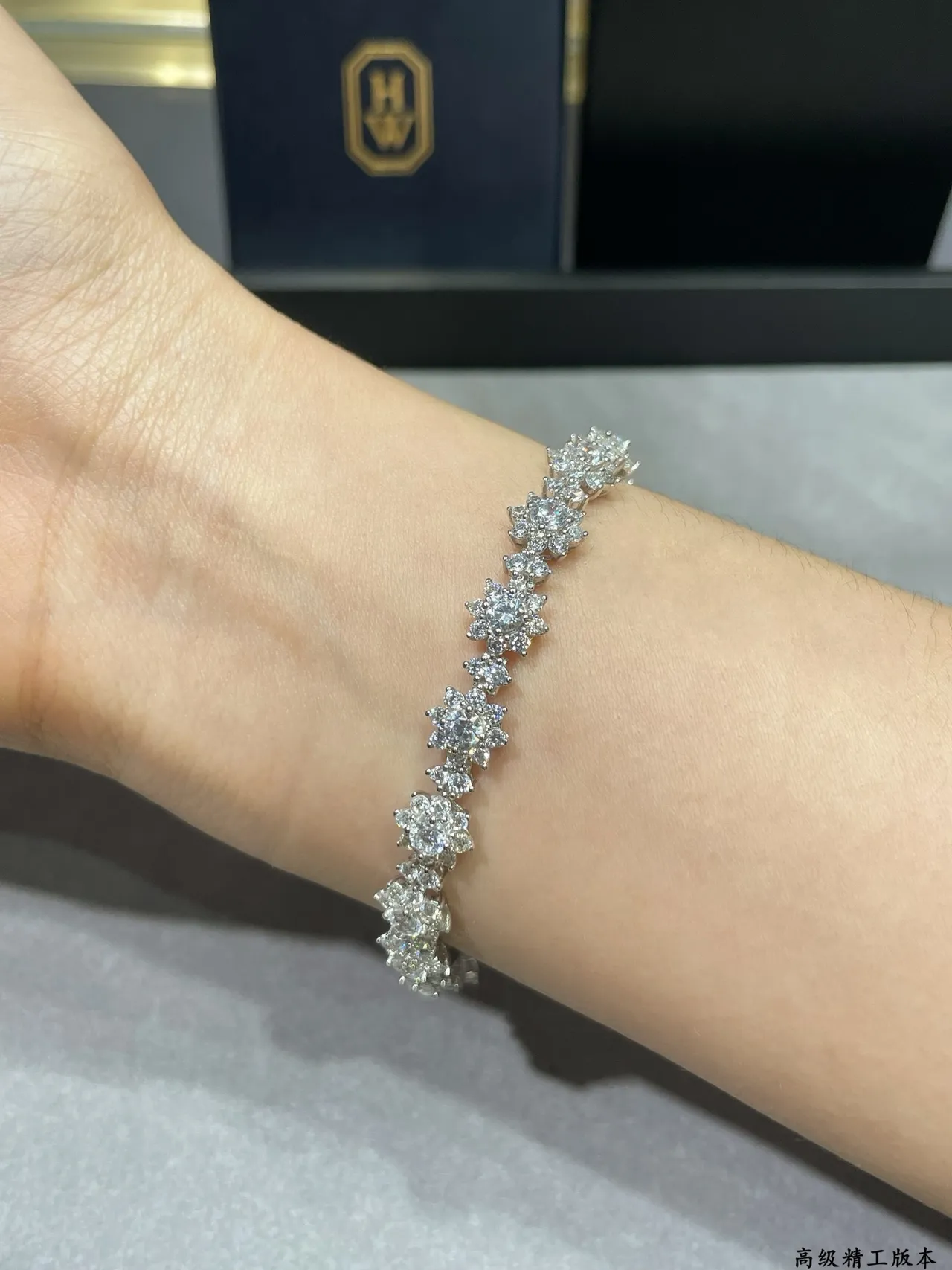 Floral Cluster Pavé Diamond Bracelet 3