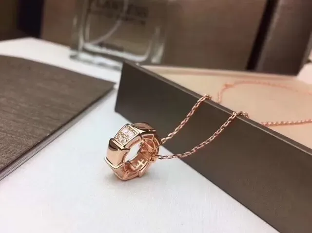 Geometric Pavé-Set Open-Ring Pendant Necklaces 2
