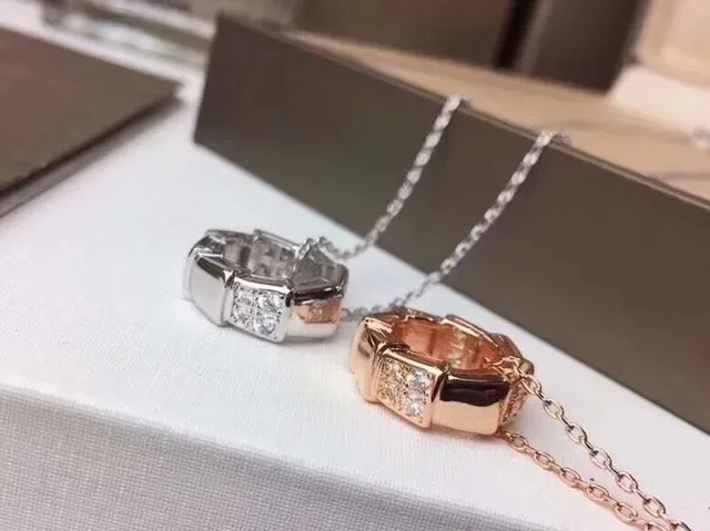 Geometric Pavé-Set Open-Ring Pendant Necklaces 4