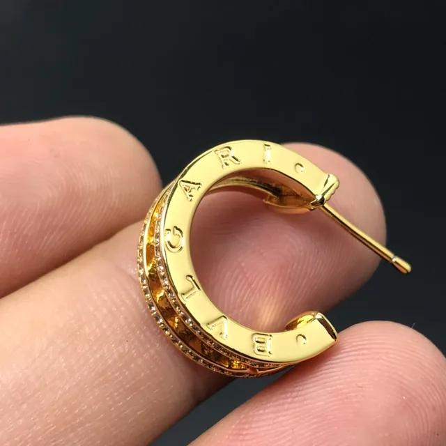Gold and Silver Multi-Band Pavé Textured Hinged Hoop Earrings 6