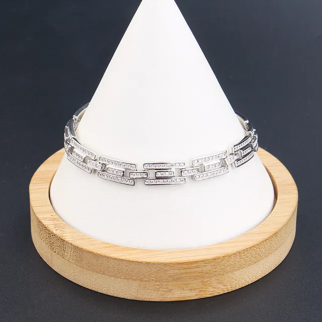 Gold and Silver Tone Pavé Crystal Link Bracelets 3