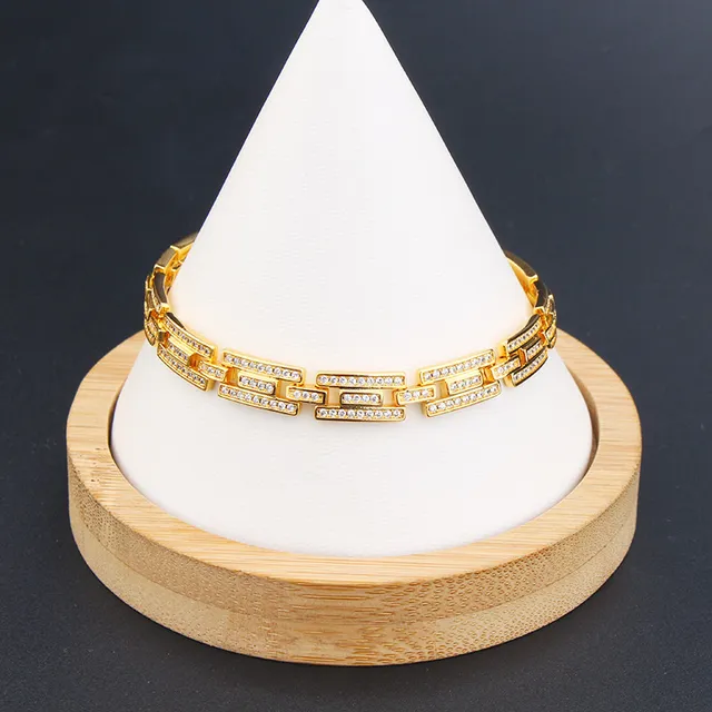Gold and Silver Tone Pavé Crystal Link Bracelets 4