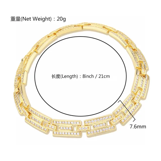 Gold and Silver Tone Pavé Crystal Link Bracelets 9