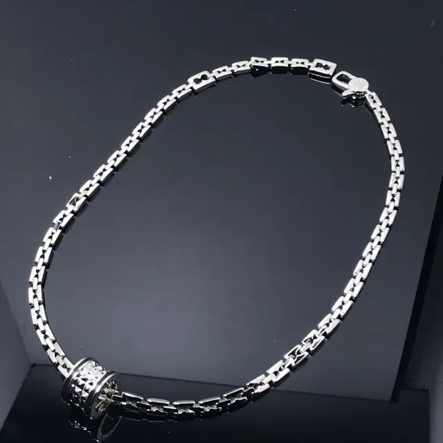 Colar Charms Barril Geométrico Facetado Ouro Preto Bandas Inlay 5
