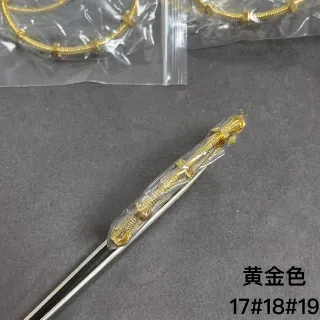 Estrutura espiral dourada como mola elementos de conector hexagonal joias
