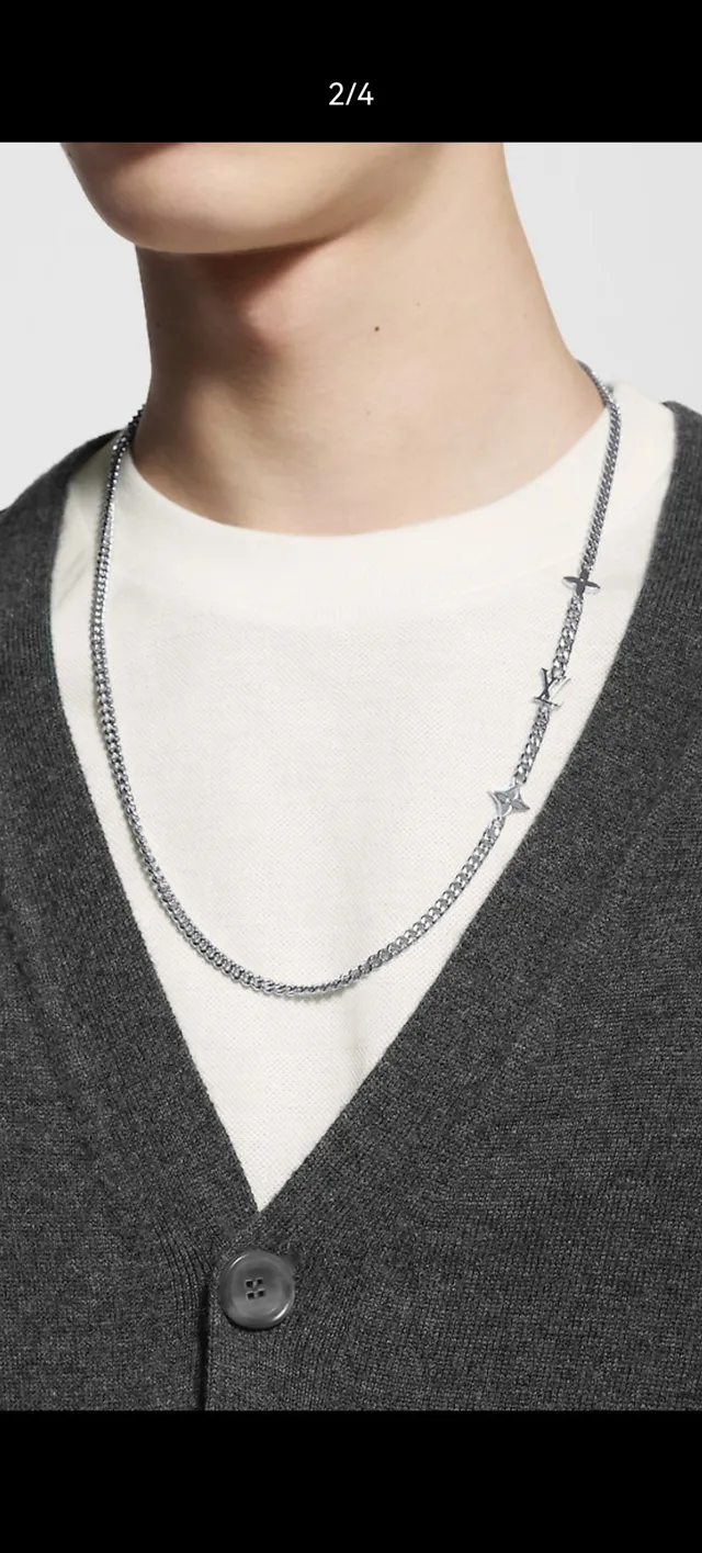 Gold Curb Chain Metal Necklace 3