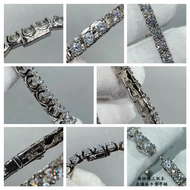 Gold Silver Full-Pavé Multi-Row Bracelet 2