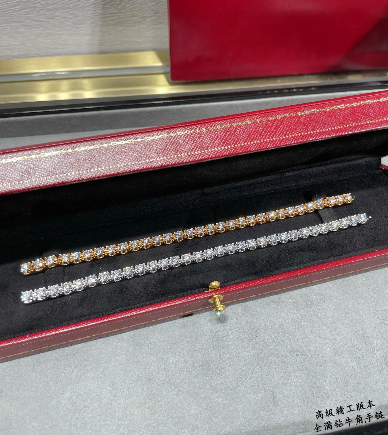 Gold Silver Full-Pavé Multi-Row Bracelet 5