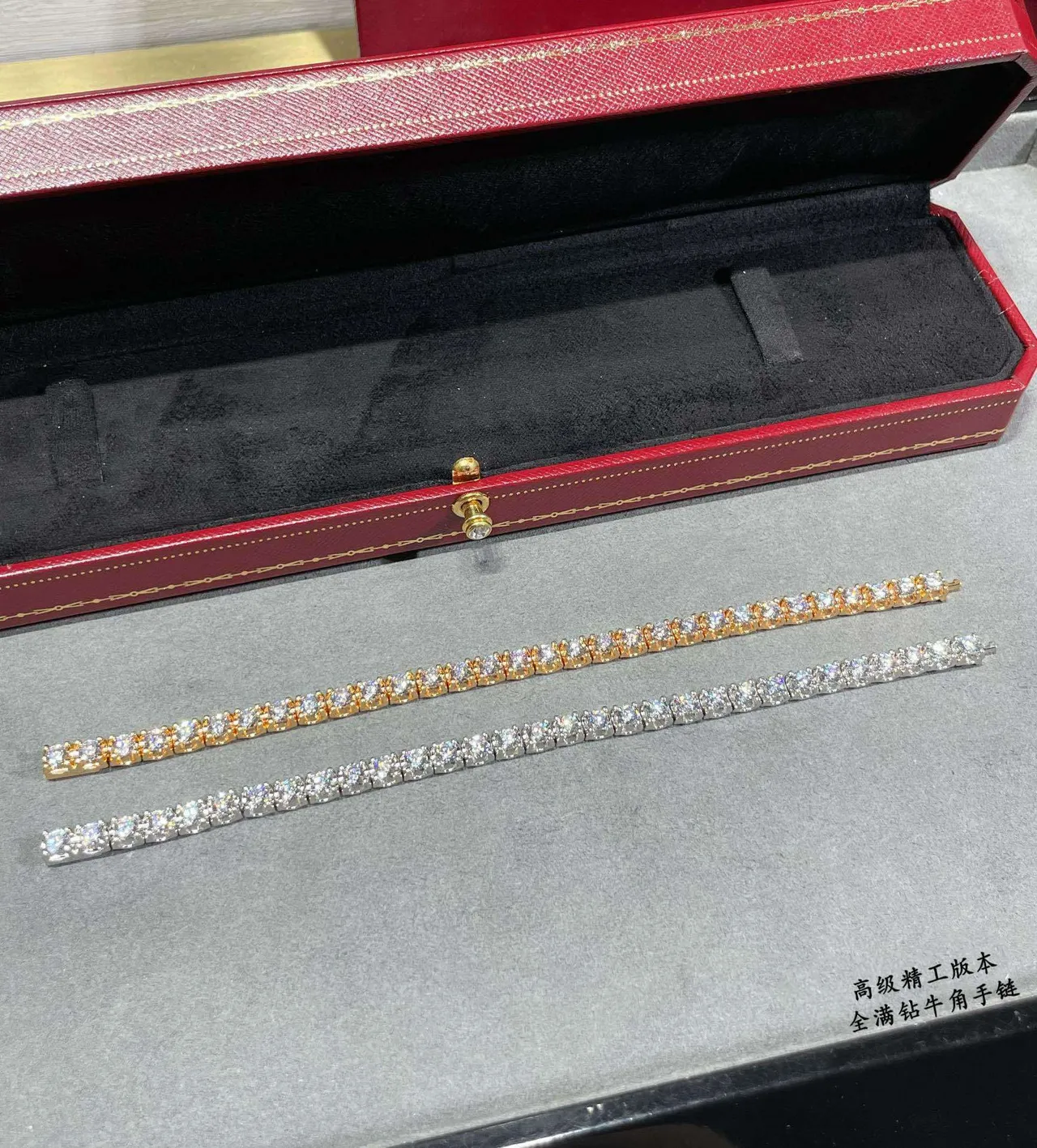 Gold Silver Full-Pavé Multi-Row Bracelet 9