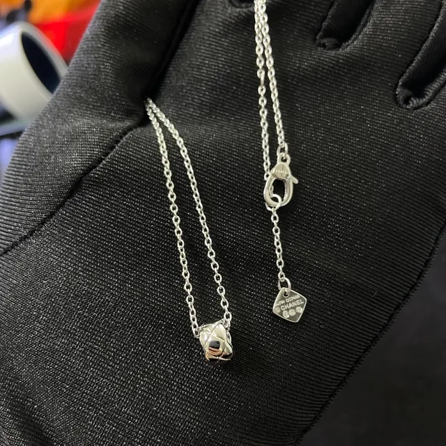 Gold Silver Geometric Knot Pendant Cable Chain Necklace 6